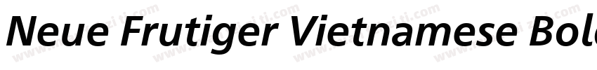 Neue Frutiger Vietnamese Bold字体转换